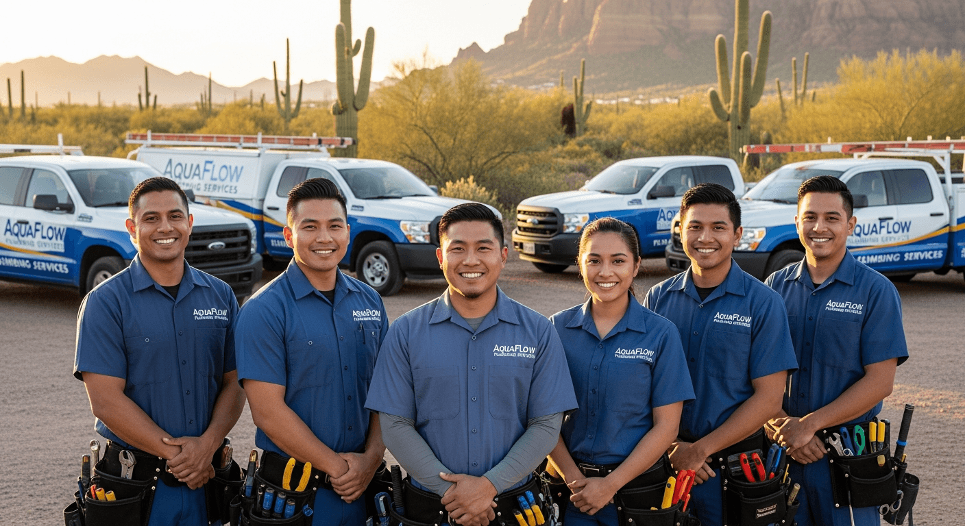 Professional plumbing services team
